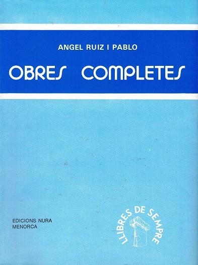 OBRES COMPLETES | 9788485151259 | RUIZ I PABLO, ANGEL