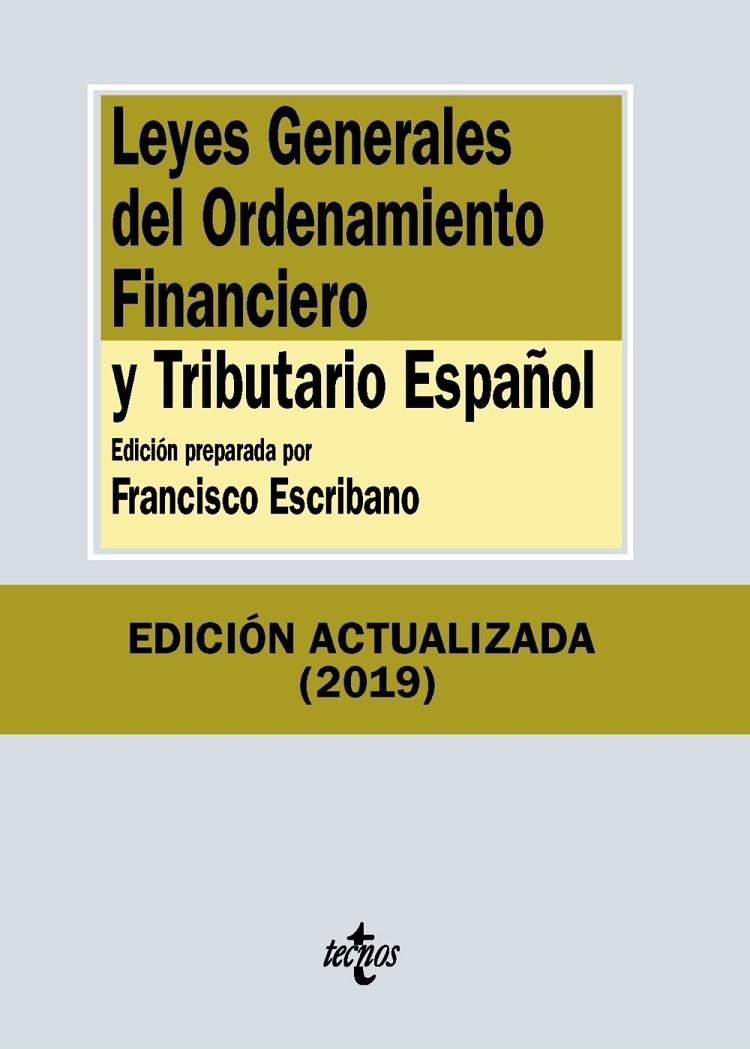 LEYES GENERALES DEL ORDENAMIENTO FINANCIERO Y TRIBUTARIO ESPAÑOL | 9788430977710 | EDITORIAL TECNOS