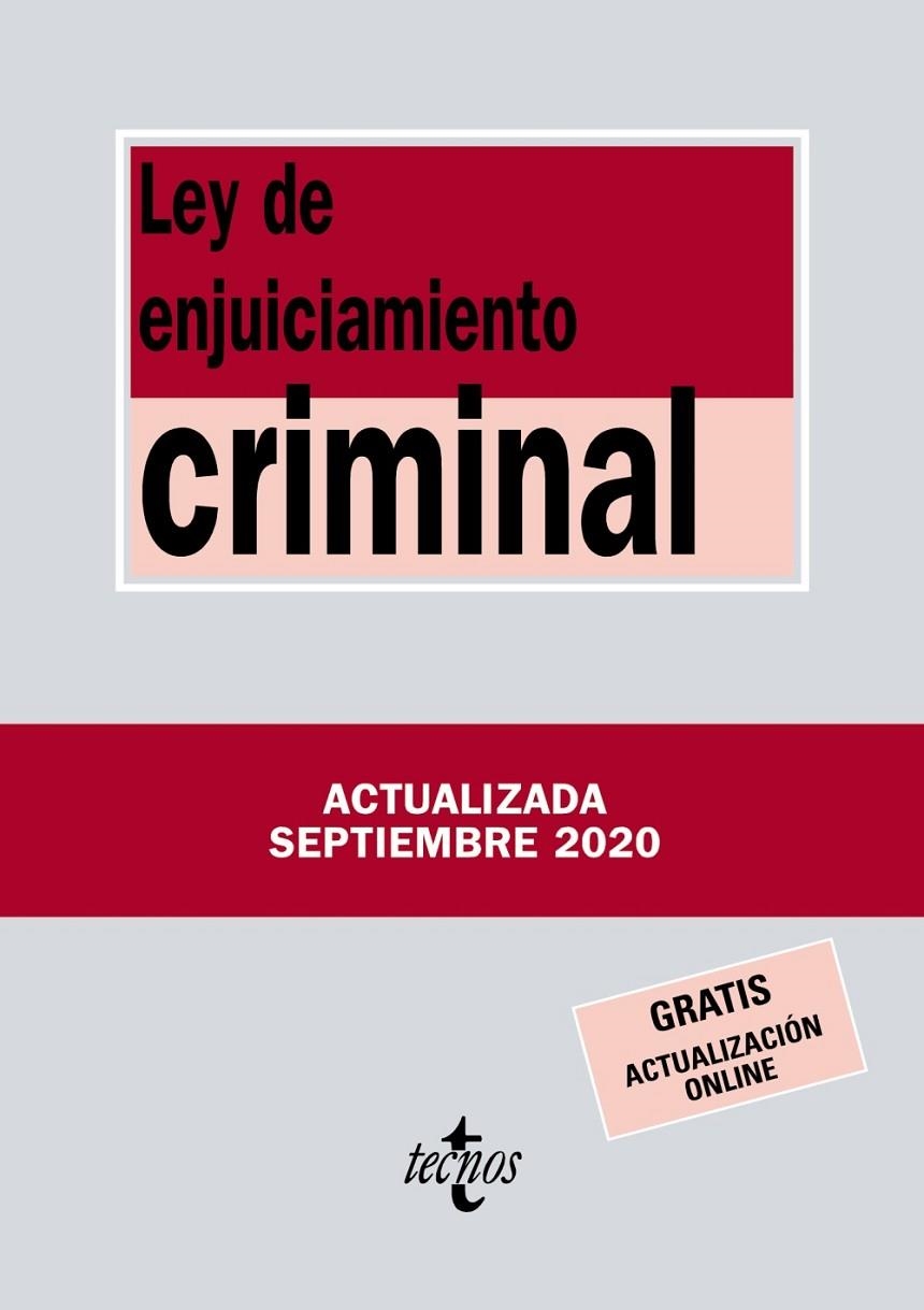 LEY DE ENJUICIAMIENTO CRIMINAL | 9788430980154 | EDITORIAL TECNOS