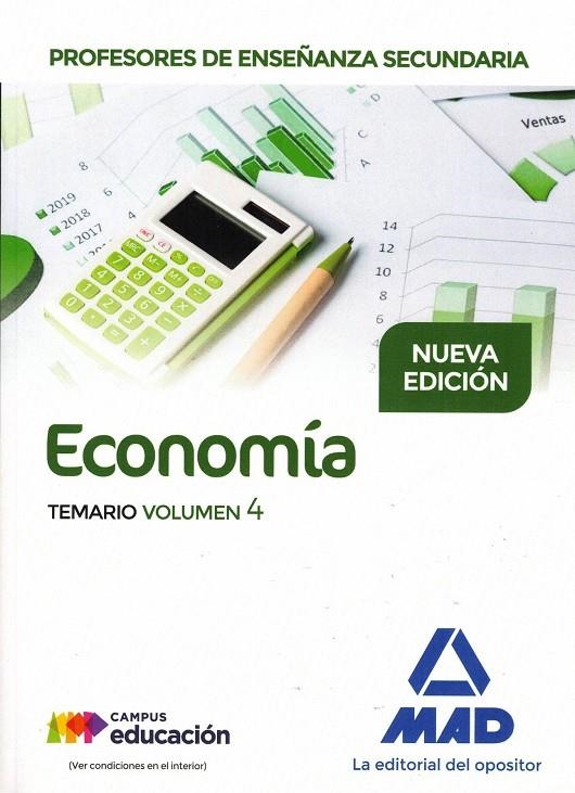 PROFESORES DE ENSEÑANZA SECUNDARIA ECONOMÍA TEMARIO VOLUMEN 4 | 9788414208731 | MARTÍNEZ DELGADO, Mª VICTORIA