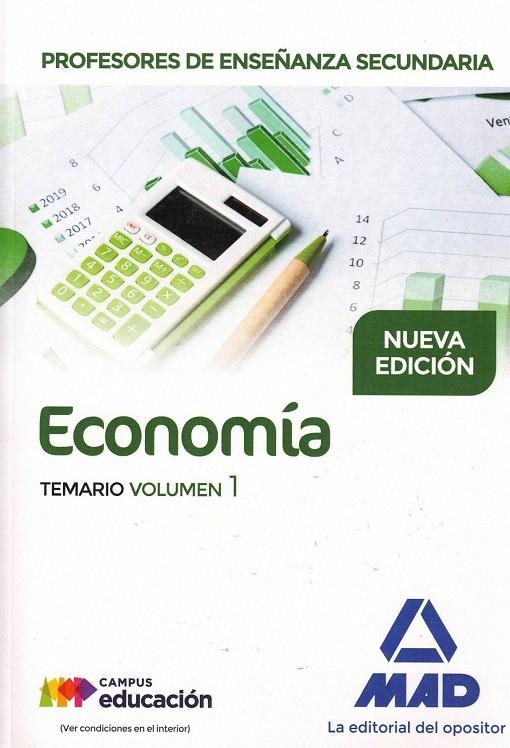 PROFESORES DE ENSEÑANZA SECUNDARIA ECONOMÍA TEMARIO VOLUMEN 1 | 9788414208700 | MARTÍNEZ DELGADO, Mª VICTORIA