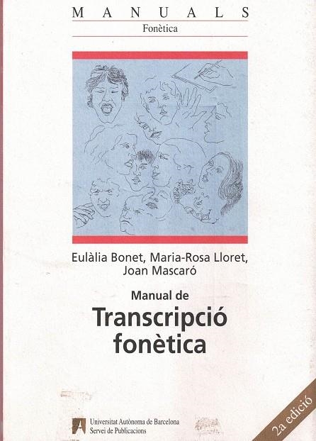 MANUAL DE TRANSCRIPCIO FONETICA | 9788449010736 | BONET, EULALIA I ALTRES