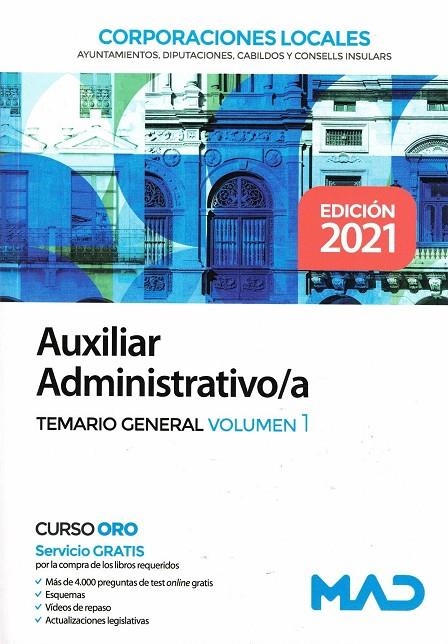 AUXILIAR ADMINISTRATIVO DE CORPORACIONES LOCALES. TEMARIO GENERAL VOLUMEN 1 | 9788414243114 | 7 EDITORES/EXPOSITO SAMA, CARMEN Mª/GUERRERO ARROYO, JOSE ANTONIO/TORRES FONSECA, FRANCISCO JESUS/GA