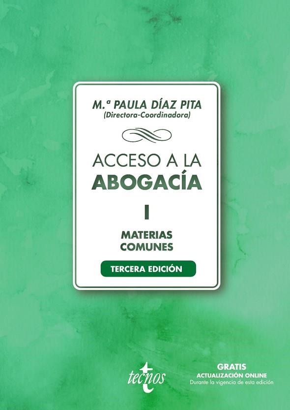 ACCESO A LA ABOGACÍA-I | 9788430982332 | DÍAZ PITA, Mª PAULA/BAREA GALLARDO, PEDRO ALBERTO/CASTILLO RIGABERT, FERNANDO/CHOCRÓN GIRALDEZ, ANA 