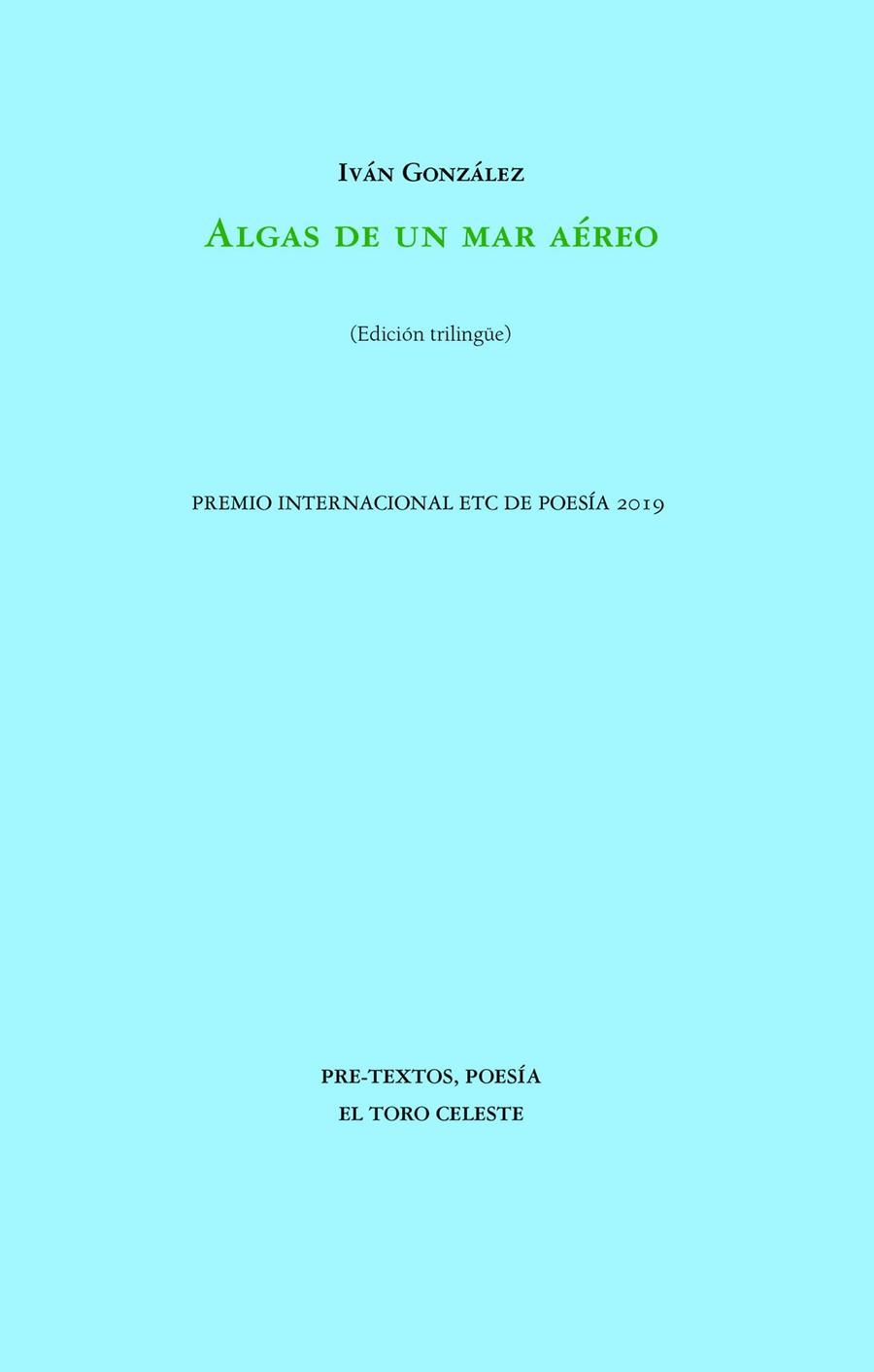 ALGAS DE UN MAR AÉREO | 9788418935602 | GONZÁLEZ, IVÁN