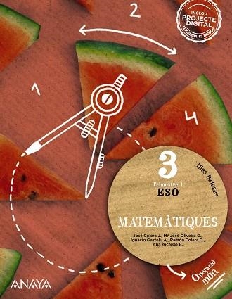 MATEMÀTIQUES 3. | 9788414305843 | COLERA JIMÉNEZ, JOSÉ/GAZTELU ALBERO, IGNACIO/OLIVEIRA GONZÁLEZ, Mª JOSÉ/COLERA CAÑAS, RAMÓN/AICARDO 