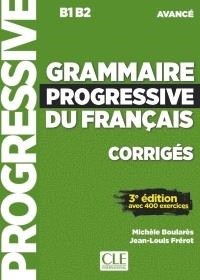 GRAMMAIRE PROGRESSIVE DU FRANÇAIS - NIVEAU AVANCÉ  CORRIGES N/E | 9782090381986 | BOULARÈS, FREROT