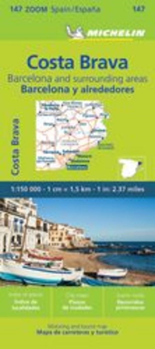 COSTA BRAVA, BARCELONA Y ALREDEDORES - MAPA ZOOM Nº 147 | 9782067262669 | MICHELIN EDITIONS DES VOYAGES