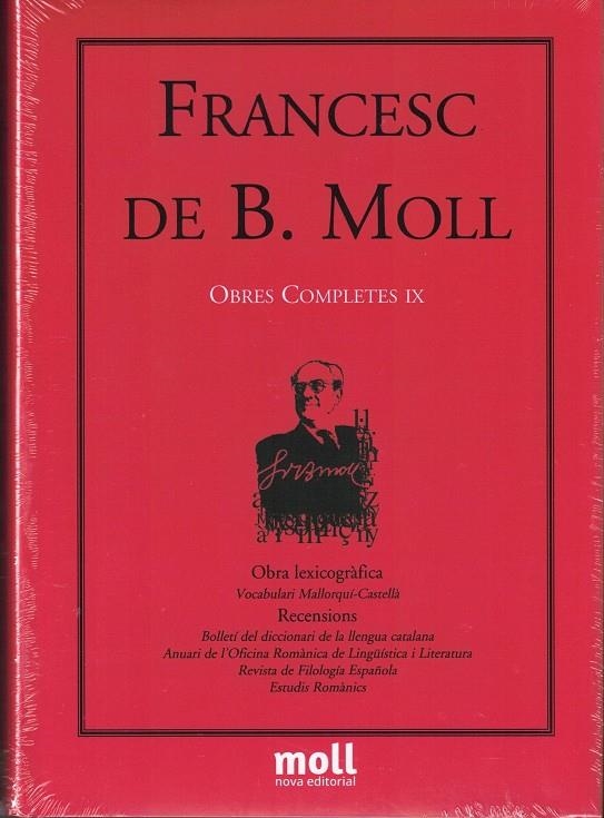 OBRA LEXICOGRÀFICA. RECENSIONS. O.C. MOLL IX | 9788427318090 | MOLL CASASNOVAS, FRANCESC DE BORJA